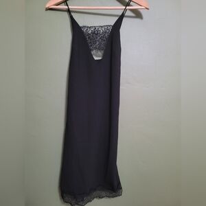 Topshop Black Lace Trim Slip Dress – Size US 2